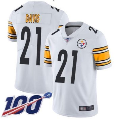 Nike Pittsburgh Steelers #21 Sean Davis White Stitched NFL 100th Season Vapor Limited Jersey