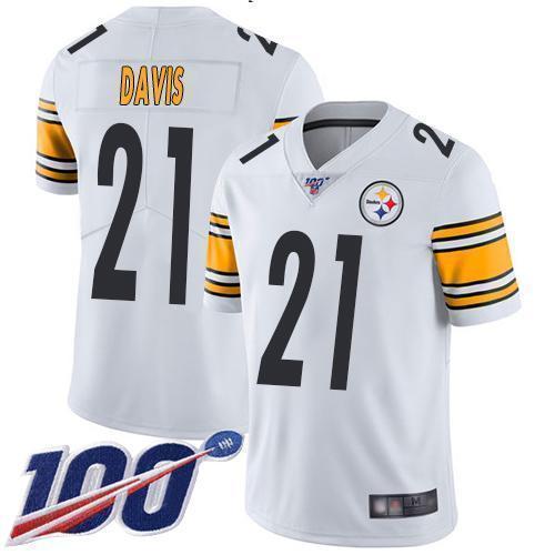 Nike Pittsburgh Steelers #21 Sean Davis White Stitched NFL 100th Season Vapor Limited Jersey