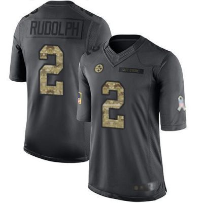 Nike Pittsburgh Steelers #2 Mason Rudolph Black Stitched NFL Limited 2016 Salute To Service Jersey