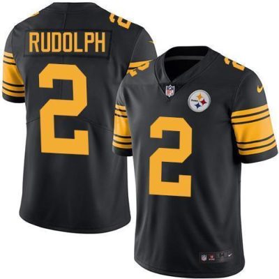 Nike Pittsburgh Steelers #2 Mason Rudolph Black Stitched NFL Limited Rush Jersey