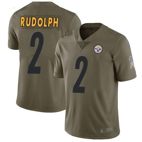 Nike Pittsburgh Steelers #2 Mason Rudolph Olive Stitched NFL Limited 2017 Salute To Service Jersey