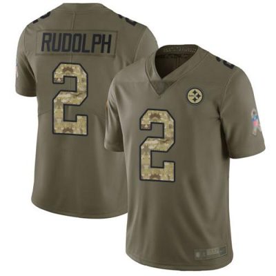 Nike Pittsburgh Steelers #2 Mason Rudolph Olive/Camo Stitched NFL Limited 2017 Salute To Service Jersey