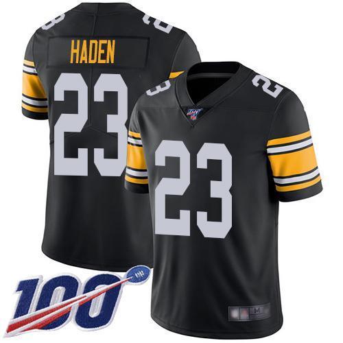 Nike Pittsburgh Steelers #23 Joe Haden Black Alternate Stitched NFL 100th Season Vapor Limited Jersey
