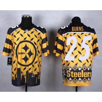 Nike Pittsburgh Steelers #25 Artie Burns Gold Stitched NFL Elite Noble Fashion Jersey