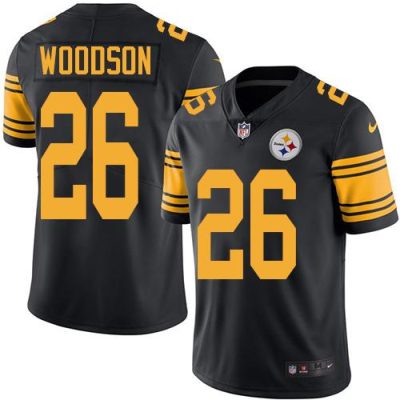 Nike Pittsburgh Steelers #26 Rod Woodson Black Stitched NFL Limited Rush Jersey