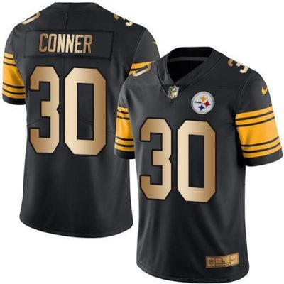 Nike Pittsburgh Steelers #30 James Conner Black Stitched NFL Limited Gold Rush Jersey
