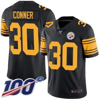 Nike Pittsburgh Steelers #30 James Conner Black Stitched NFL Limited Rush 100th Season Jersey