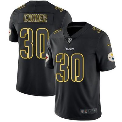 Nike Pittsburgh Steelers #30 James Conner Black Stitched NFL Limited Rush Impact Jersey