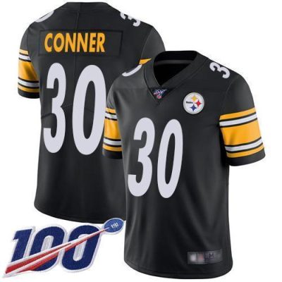 Nike Pittsburgh Steelers #30 James Conner Black Team Color Stitched NFL 100th Season Vapor Limited Jersey
