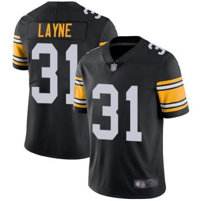 Nike Pittsburgh Steelers #31 Justin Layne Black Alternate Stitched NFL Vapor Untouchable Limited Jersey