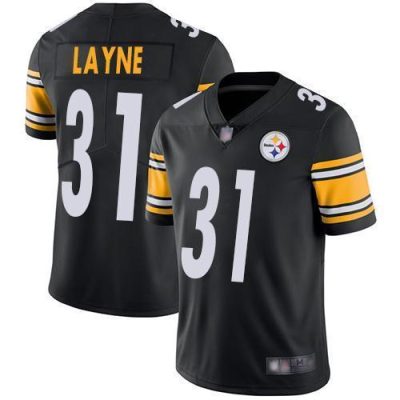 Nike Pittsburgh Steelers #31 Justin Layne Black Team Color Stitched NFL Vapor Untouchable Limited Jersey
