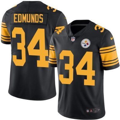 Nike Pittsburgh Steelers #34 Terrell Edmunds Black Stitched NFL Limited Rush Jersey