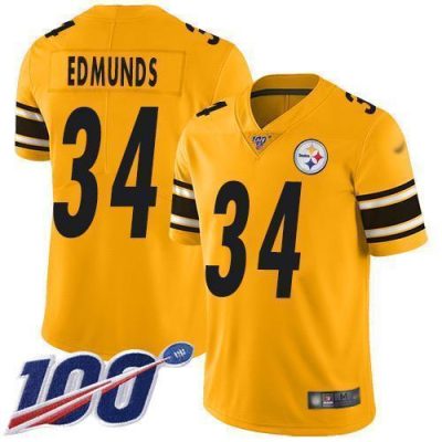 Nike Pittsburgh Steelers #34 Terrell Edmunds Gold Stitched NFL Limited Inverted Legend 100th Season Jersey