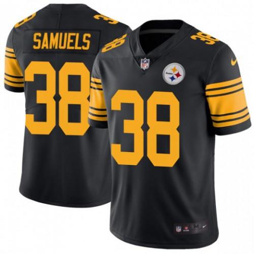 Nike Pittsburgh Steelers #38 Jaylen Samuels Black Stitched NFL Limited Rush Jersey