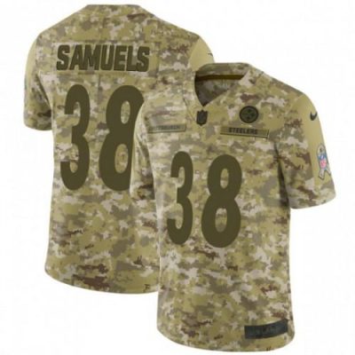 Nike Pittsburgh Steelers #38 Jaylen Samuels Camo Stitched NFL Limited 2018 Salute to Service Jersey