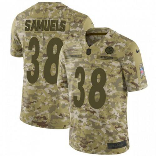 Nike Pittsburgh Steelers #38 Jaylen Samuels Camo Stitched NFL Limited 2018 Salute to Service Jersey