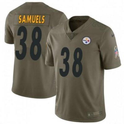 Nike Pittsburgh Steelers #38 Jaylen Samuels Olive Stitched NFL Limited 2017 Salute to Service Jersey