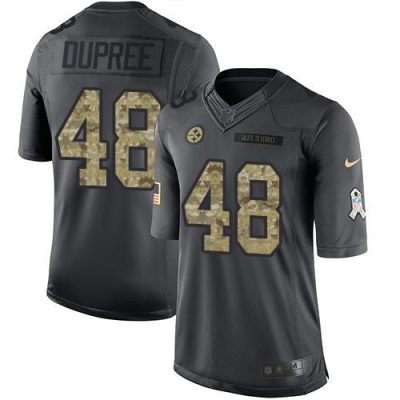 Nike Pittsburgh Steelers #48 Bud Dupree Black Stitched NFL Limited 2016 Salute to Service Jersey