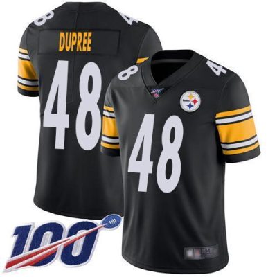 Nike Pittsburgh Steelers #48 Bud Dupree Black Team Color Stitched NFL 100th Season Vapor Limited Jersey