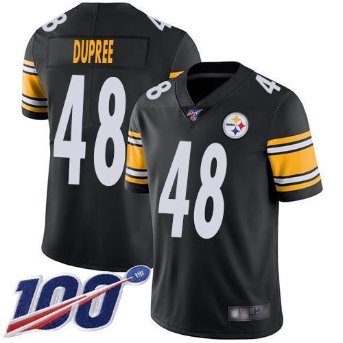 Nike Pittsburgh Steelers #48 Bud Dupree Black Team Color Stitched NFL 100th Season Vapor Limited Jersey