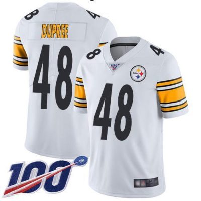 Nike Pittsburgh Steelers #48 Bud Dupree White Stitched NFL 100th Season Vapor Limited Jersey