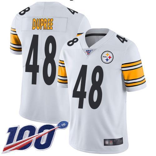 Nike Pittsburgh Steelers #48 Bud Dupree White Stitched NFL 100th Season Vapor Limited Jersey