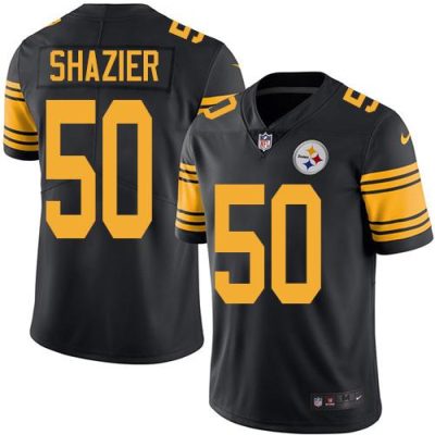 Nike Pittsburgh Steelers #50 Ryan Shazier Black Stitched NFL Limited Rush Jersey