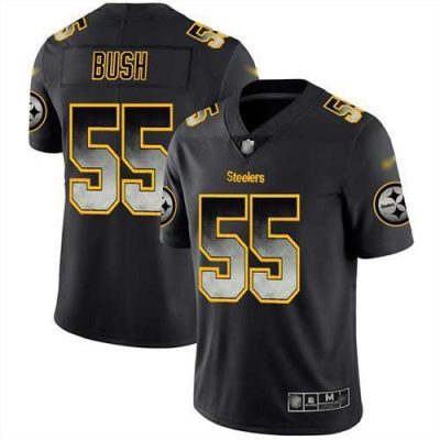Nike Pittsburgh Steelers #55 Devin Bush Black Stitched NFL Vapor Untouchable Limited Smoke Fashion Jersey