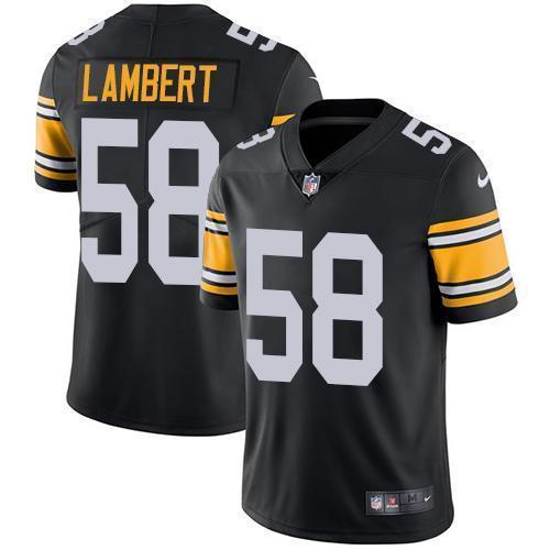 Nike Pittsburgh Steelers #58 Jack Lambert Black Alternate Stitched NFL Vapor Untouchable Limited Jersey