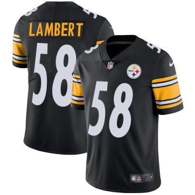 Nike Pittsburgh Steelers #58 Jack Lambert Black Team Color Stitched NFL Vapor Untouchable Limited Jersey