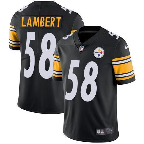 Nike Pittsburgh Steelers #58 Jack Lambert Black Team Color Stitched NFL Vapor Untouchable Limited Jersey