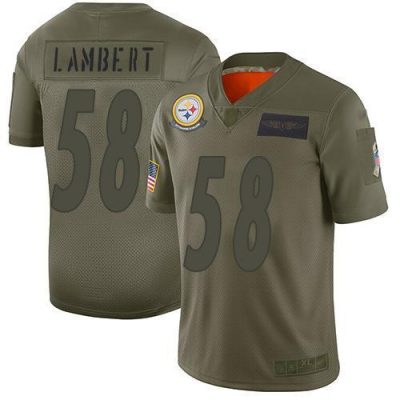 Nike Pittsburgh Steelers #58 Jack Lambert Camo Stitched NFL Limited 2019 Salute To Service Jersey