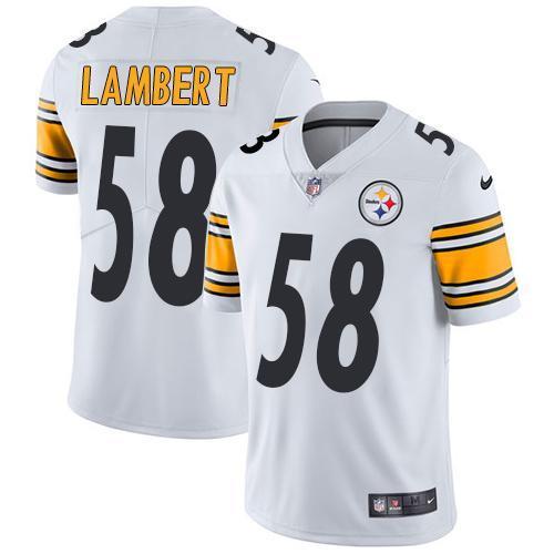 Nike Pittsburgh Steelers #58 Jack Lambert White Stitched NFL Vapor Untouchable Limited Jersey