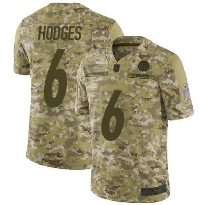 Nike Pittsburgh Steelers #6 Devlin Hodges Camo Stitched NFL Limited 2018 Salute To Service Jersey