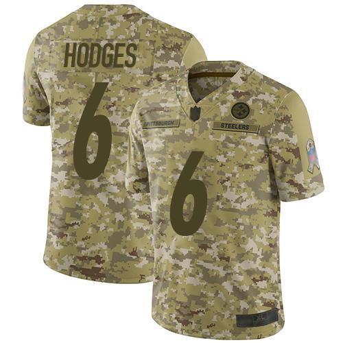 Nike Pittsburgh Steelers #6 Devlin Hodges Camo Stitched NFL Limited 2018 Salute To Service Jersey