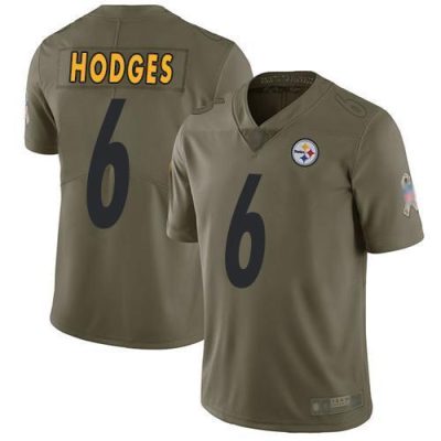 Nike Pittsburgh Steelers #6 Devlin Hodges Olive Stitched NFL Limited 2017 Salute To Service Jersey