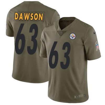 Nike Pittsburgh Steelers #63 Dermontti Dawson Olive Stitched NFL Limited 2017 Salute to Service Jersey