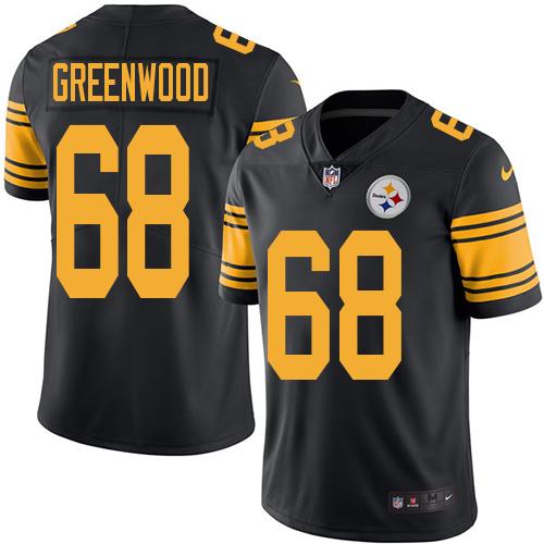 Nike Pittsburgh Steelers #68 L.C. Greenwood Black Stitched NFL Limited Rush Jersey