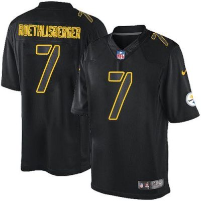 Nike Pittsburgh Steelers #7 Ben Roethlisberger Black Stitched NFL Impact Limited Jersey