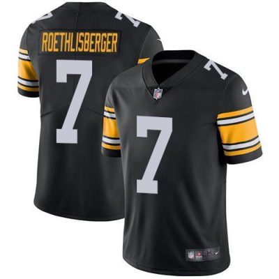 Nike Pittsburgh Steelers #7 Ben Roethlisberger Black Alternate Stitched NFL Vapor Untouchable Limited Jersey