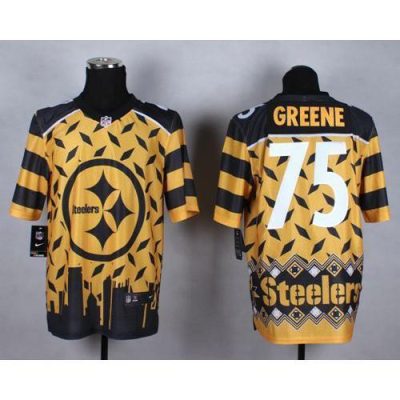 Nike Pittsburgh Steelers #75 Joe Greene Gold Stitched NFL Elite Noble Fashion Jersey