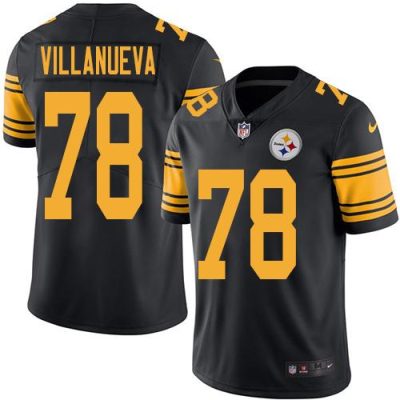 Nike Pittsburgh Steelers #78 Alejandro Villanueva Black Stitched NFL Limited Rush Jersey