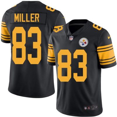 Nike Pittsburgh Steelers #83 Heath Miller Black Stitched NFL Limited Rush Jersey