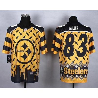 Nike Pittsburgh Steelers #83 Heath Miller Gold Stitched NFL Elite Noble Fashion Jersey