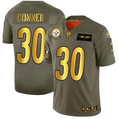 Nike Pittsburgh Steelers #84 Antonio Brown Anthracite Salute to Service Stitched NFL Limited Therma Long Sleeve Jersey