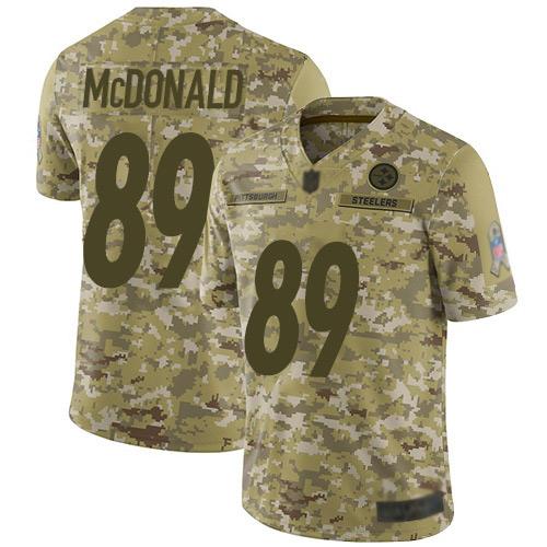 Nike Pittsburgh Steelers #89 Vance McDonald Camo Stitched NFL Limited 2018 Salute To Service Jersey