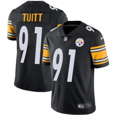 Nike Pittsburgh Steelers #91 Stephon Tuitt Black Team Color Stitched NFL Vapor Untouchable Limited Jersey