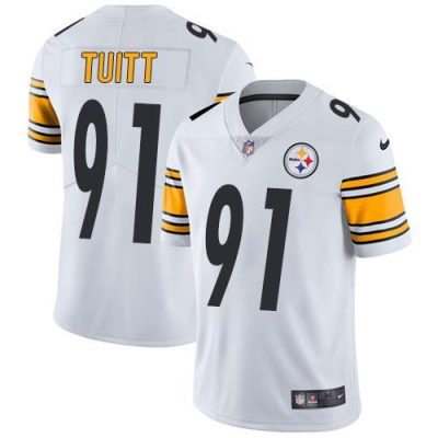 Nike Pittsburgh Steelers #91 Stephon Tuitt White Stitched NFL Vapor Untouchable Limited Jersey