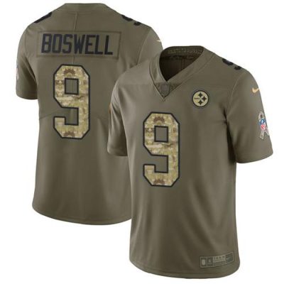 Nike Pittsburgh Steelers #9 Chris Boswell Olive/Camo Stitched NFL Limited 2017 Salute To Service Jersey