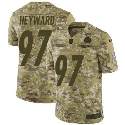 Nike Pittsburgh Steelers #97 Cameron Heyward Camo Stitched NFL Limited 2018 Salute To Service Jersey